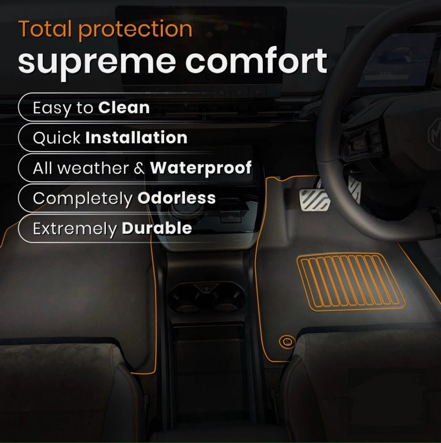 Floor Mats BYD SEAL 3D XPE Textured Look Rubber Liners
