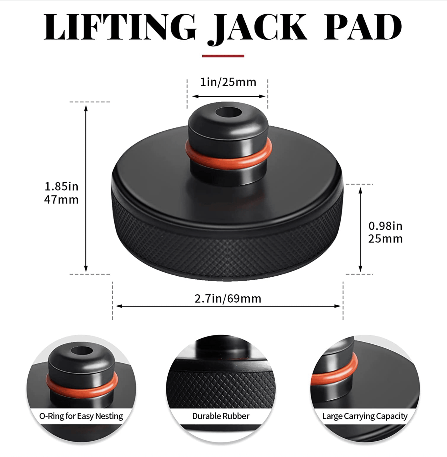 Jack Pad for Tesla Model 3/S/X/Y, 4 Pucks with a Storage Case, Accessories for Tesla Vehicles