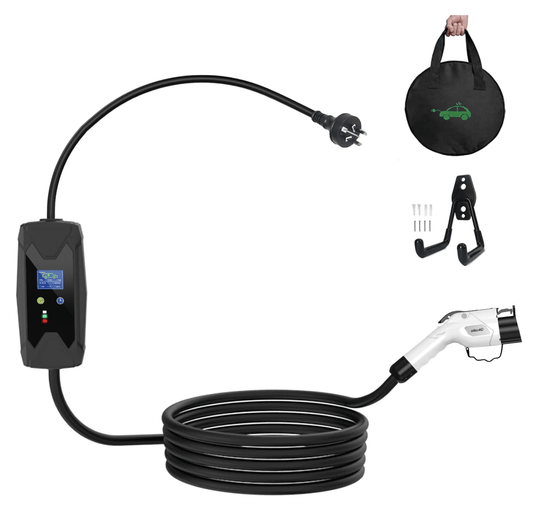100-240V Type 1 Electric Vehicle EV Charger | 5 Meters Cable, 8/10A Adjustable | Australian Plug | Portable SAE J1772 EVSE Electric Vehicle Charger Plug-in EV Charging Cable Station