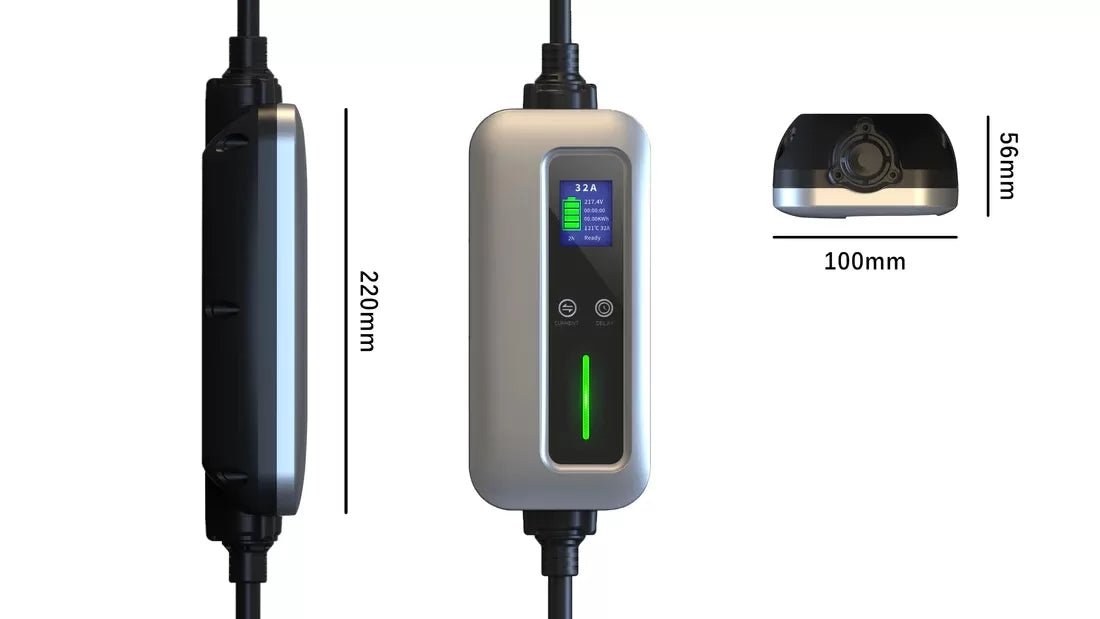 MIDA Adjustable Portable EV Charger | 32A 7kW 1Phase | Type 2 - Sun Fusion Australia